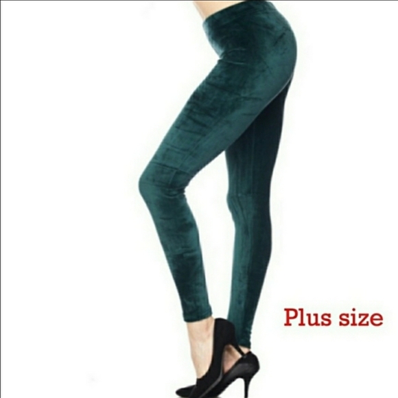 Plus Size Crushed Velour Ankle Legging 4 Pack - Picture 5 of 8